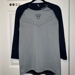 Under Armour Navy Men’s Baseball 3/4 Sleeve Shirt